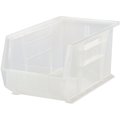 Quantum Storage Systems Storage Bin, Polypropylene, 6 in H, Clear QUS241CL